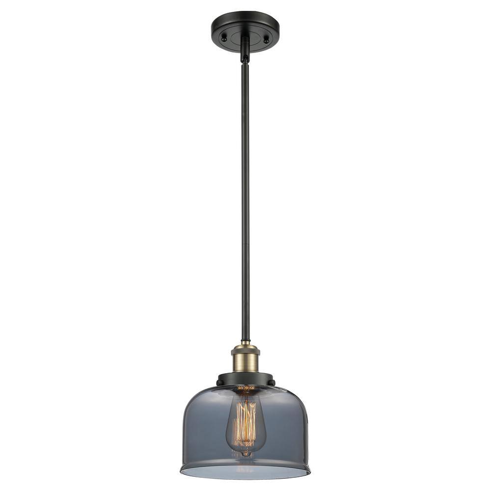 Bell 60-Watt 1-Light Black Antique Brass Standard Mini Pendant Light Smoked Glass Shade price history on PriceWatchPro