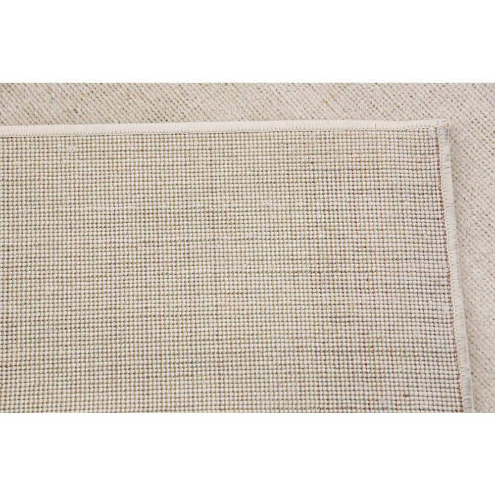 Beige Synthetic Rectangular 9' x 12' Easy Care Area Rug