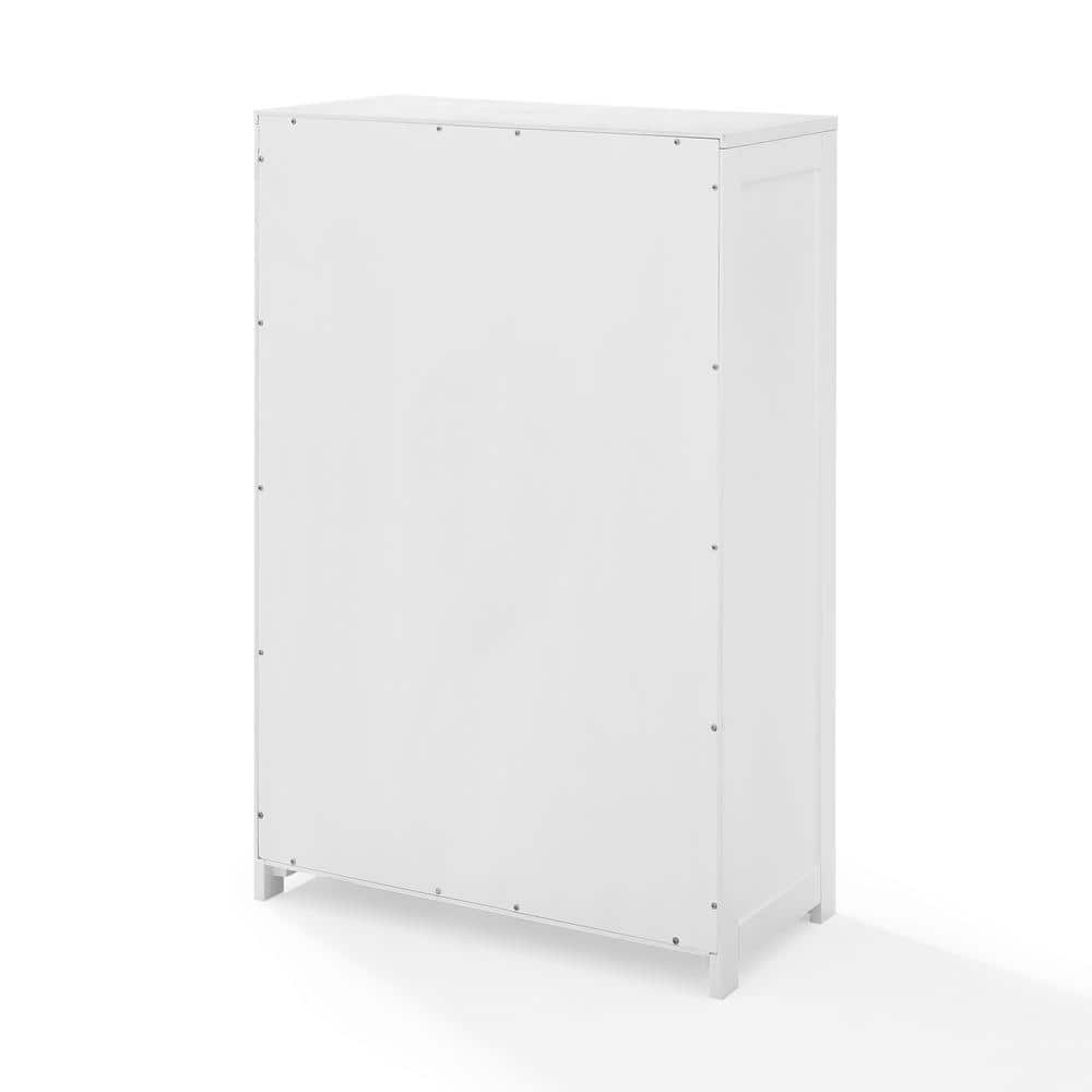 White Shaker-Style Living Room Cabinet with Adjustable Shelving