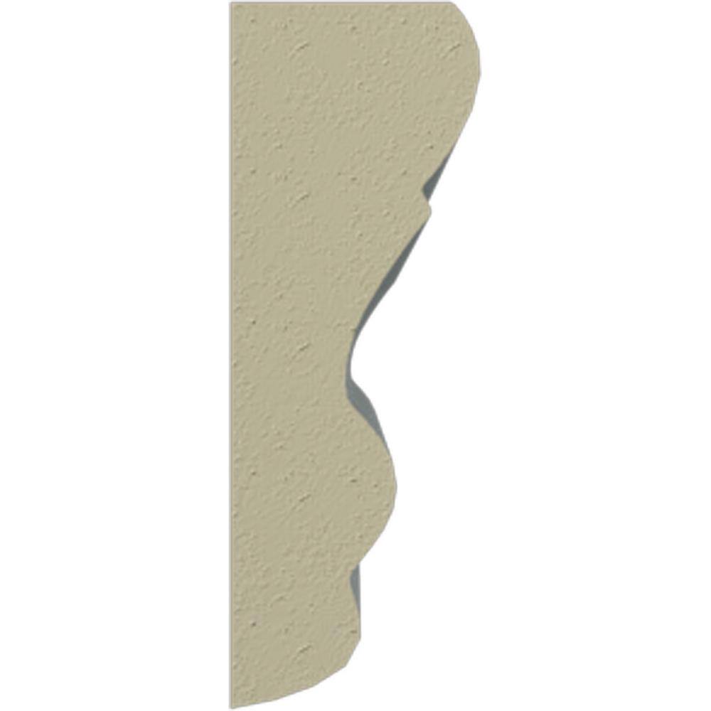 Gray Primed Polyurethane Geometric Panel Moulding Sample