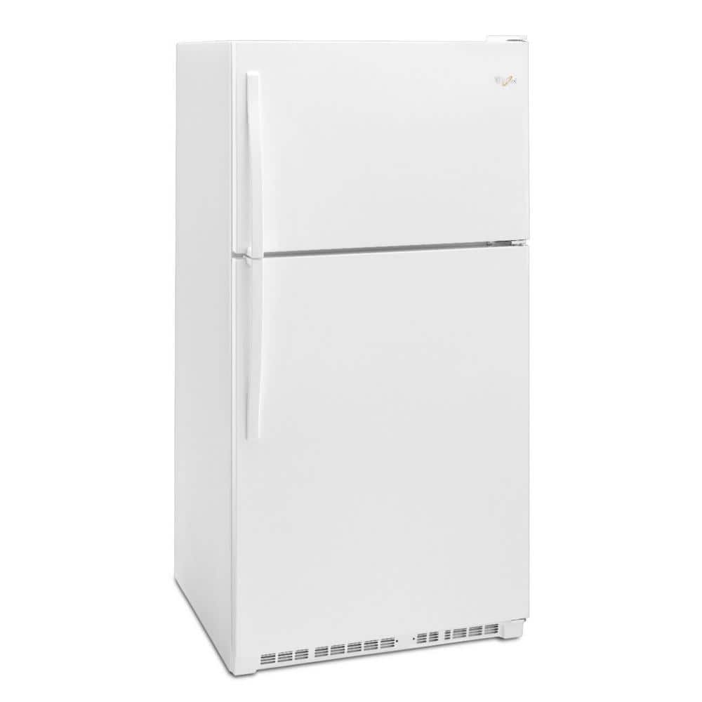 White 20.5 Cu. Ft. Top Freezer Refrigerator with Ice Maker