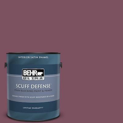 1 gal. #PPU1-19 Classic Berry Extra Durable Satin Enamel Interior Paint & Primer