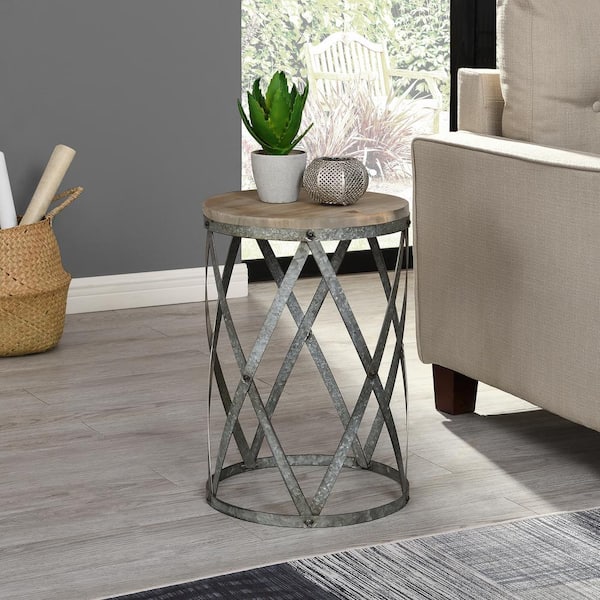 FirsTime & Co. Westbrook Farmhouse Cottage Galvanized Table - 13.5" x 20"