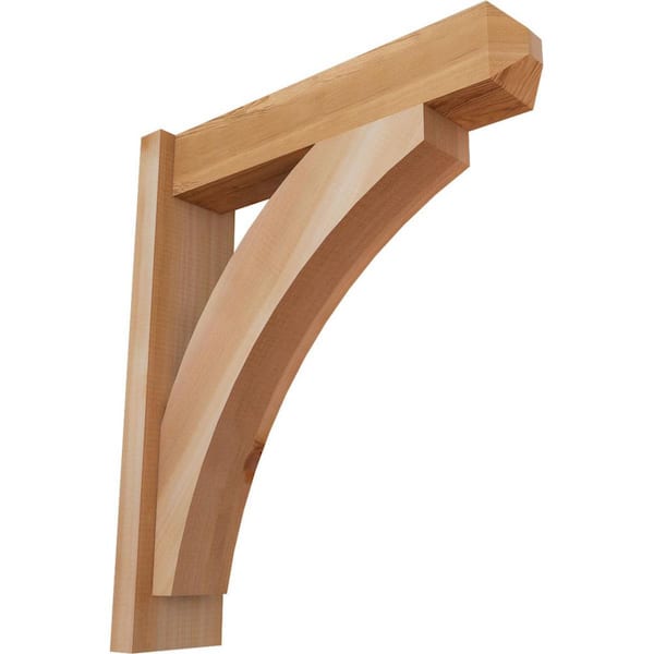 Ekena Millwork 6 in. x 26 in. x 22 in. Western Red Cedar Thorton Craftsman Smooth Outlooker