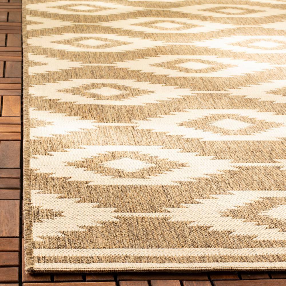 Beach House Cream Beige Synthetic Non-slip Area Rug 2' 2" x 4'