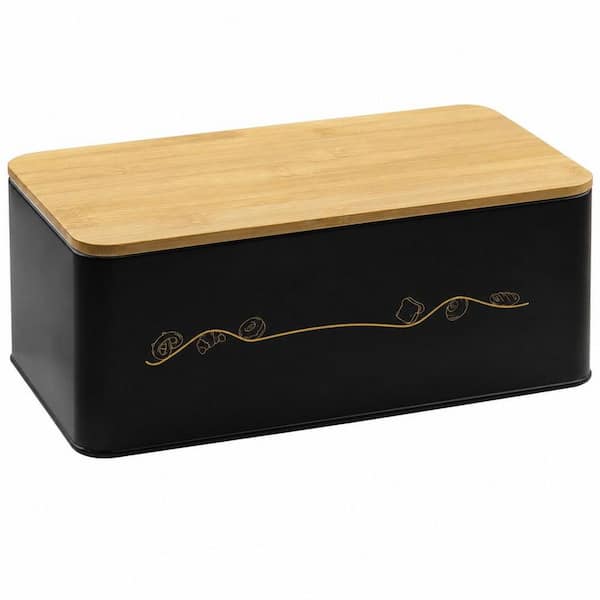 1 Piece Multifunctional Bread Box with Bamboo Cutting Board Lid Kitchen Storage Set for Kitchen Countertop