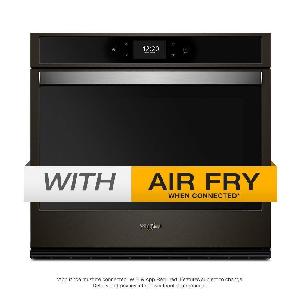 Whirlpool 27 in. Smart Single Electric Wall Oven with Air Fry, When  Connected in Fingerprint Resistant Black Stainless Steel WOS72EC7HV - The  Home Depot