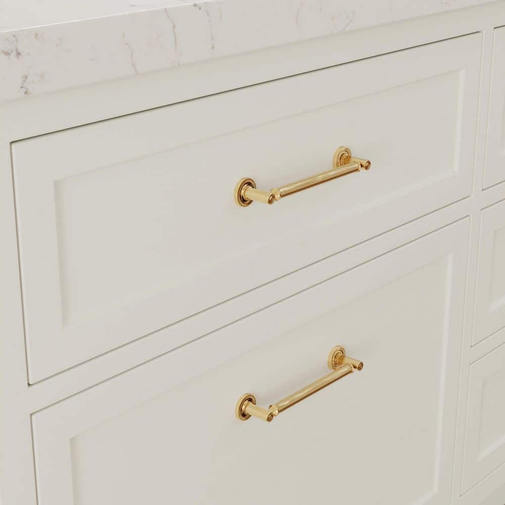 Minted 6" Satin Brass Modern Bar Pull
