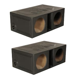 12 in. Dual Vented Ported Car Subwoofer Sub Box Enclosure (2-Pack)