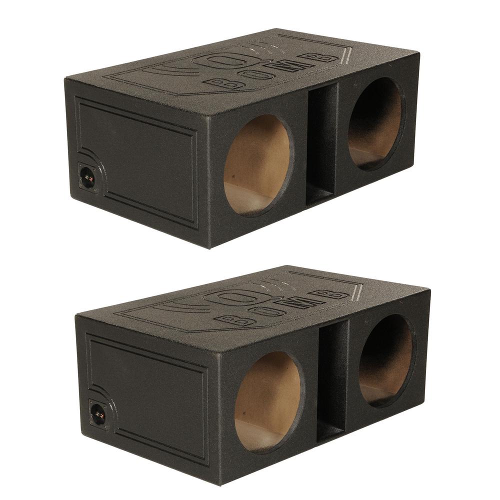12 in. Dual Vented Ported Car Subwoofer Sub Box Enclosure (2-Pack)