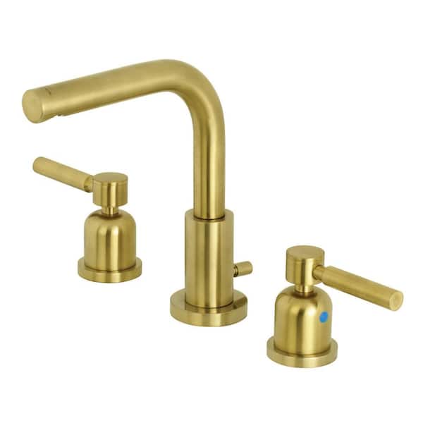 Kingston Brass Concord 8 in. Widespread 2-Handle Bathroom Faucet in Brushed Brass