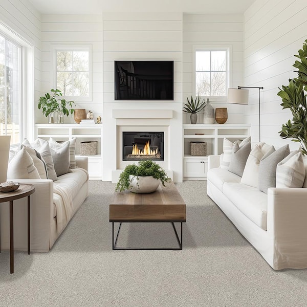 Plush Dreams II - Tranquil-Gray 12 ft. 53 oz. Triexta Texture Installed Carpet