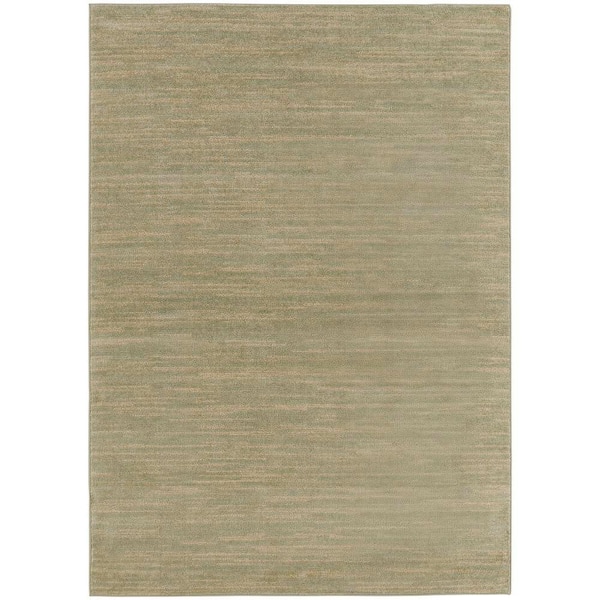 Essentials 4 ft. x 6 ft. Green Gold Abstract Contemporary Indoor/Outdoor Area Rug
