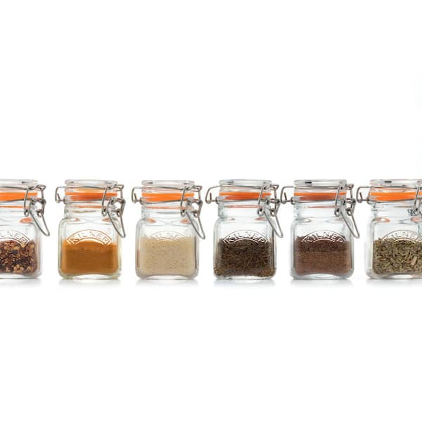 Laser Etched Spice Jars for Popcorn Seasonings 4 Oz Square Glass