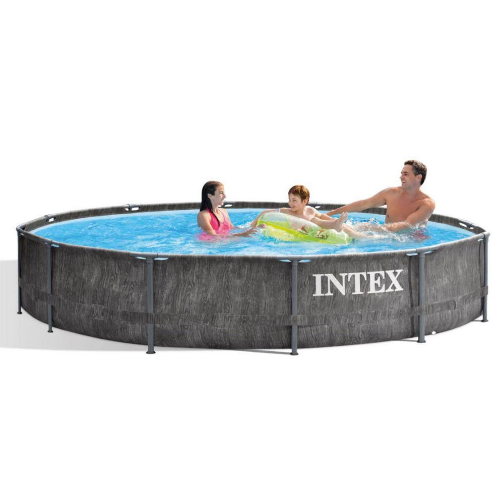 Greywood Round 12-Foot Above Ground Pool with Filter Pump