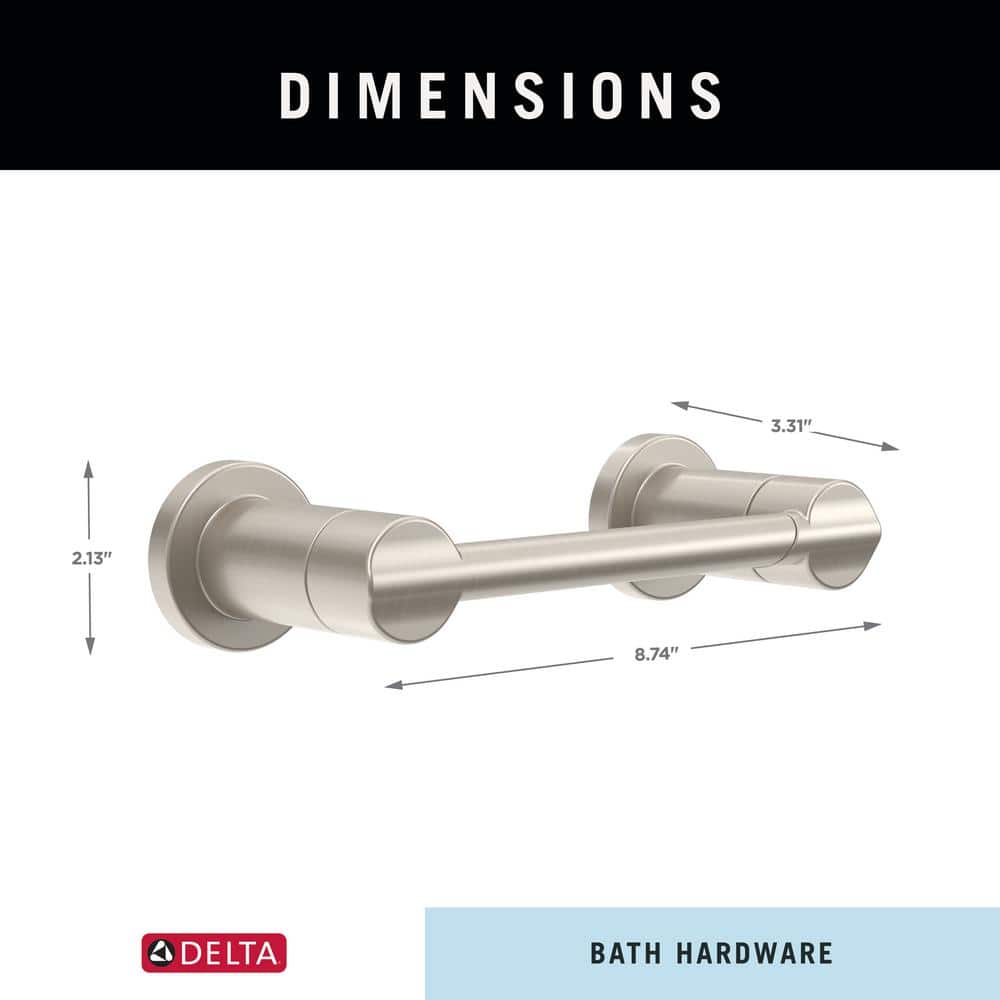 Nicoli Brushed Nickel Wall Mount Toilet Paper Holder