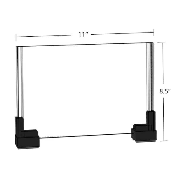 11"W x 8.5" Horizontal Double Sided Stand Up Acrylic Sign Holder 