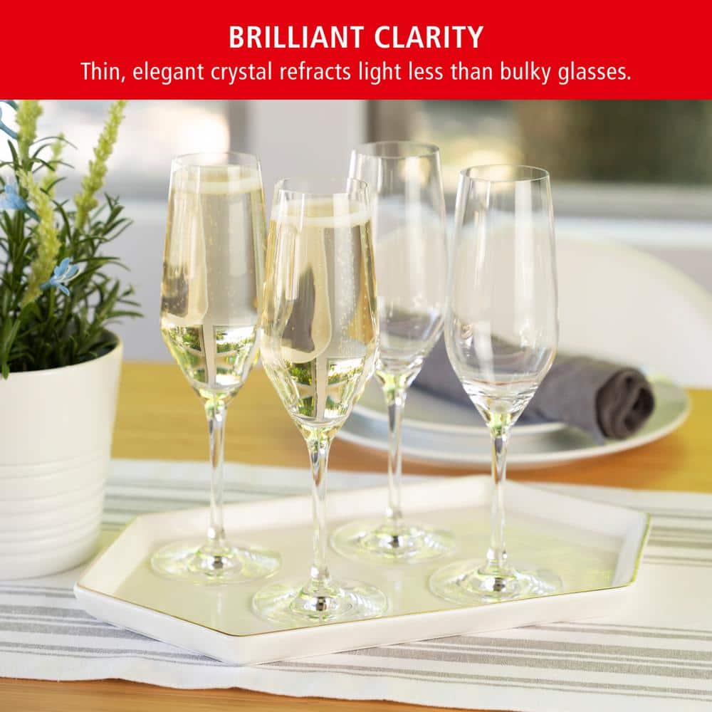 Spiegelau Style 8.5oz Clear Crystal Champagne Flute Set