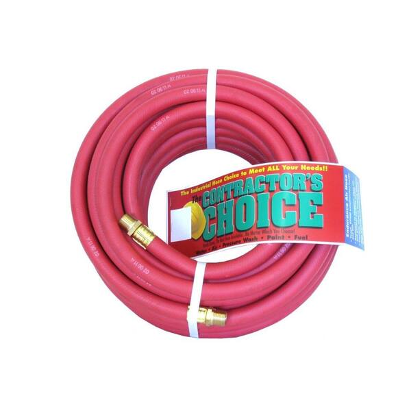 Contractor's Choice 1/2 in. x 25 ft. Endurance Red Rubber Air Hose