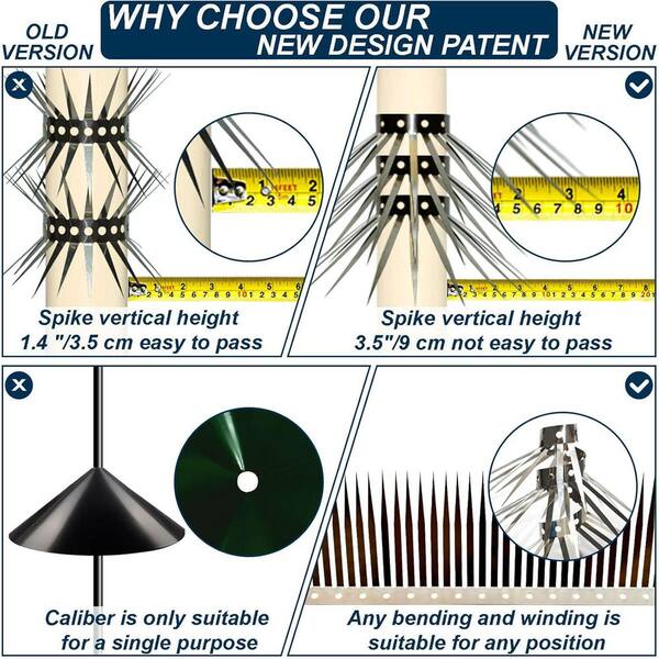 Bird Spikes - Rustproof Steel Defender To Avoid