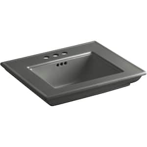 Memoirs Stately 24.5 in. x 4 in. Centerset Console Sink Basin in Thunder Grey