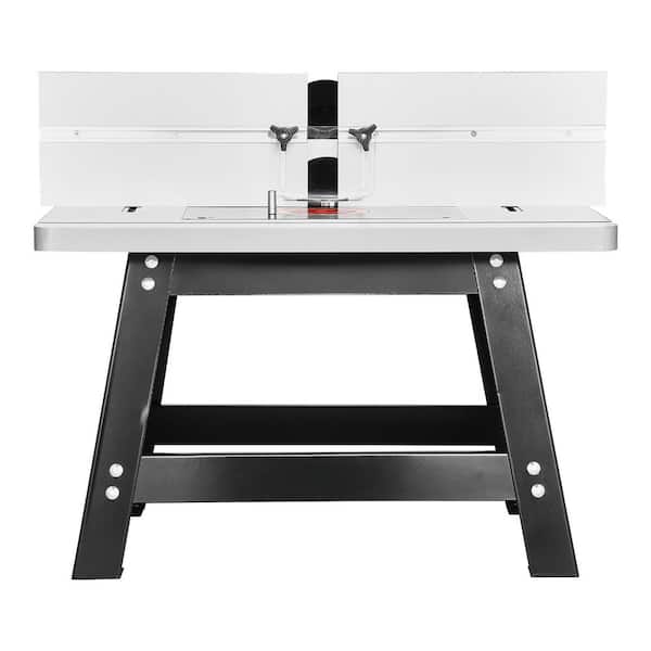 Benchtop Router Table 24 in. x 15. 7 in. Bench Top Routing Table with Adjustable Fence MDF 2-1/2in. Dust Collection Port