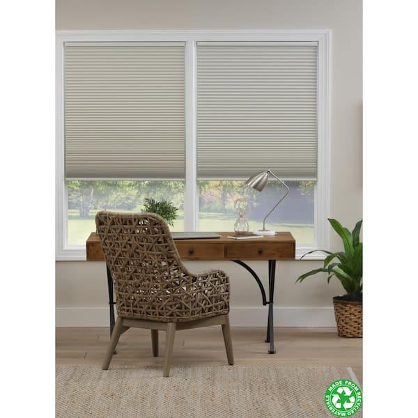Perfect Lift Window Treatment Cut-to-Width Ivory Cordless Blackout Eco Polyester Honeycomb Cellular Shade 27 in. W x 48 in. L