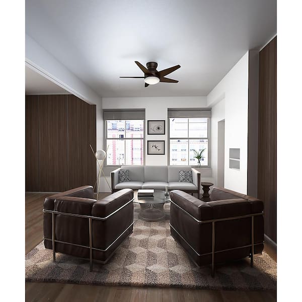 Casablanca Isotope 44 in. Indoor Brushed Cocoa Ceiling Fan with Light and Wall Control
