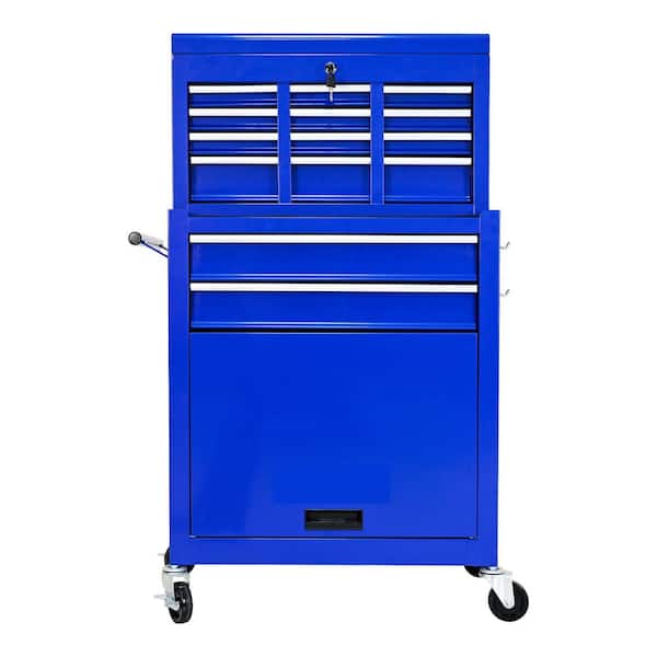 13in High Capacity Rolling Tool Chest with Wheels and Drawers, 8-Drawer Side Tool Cabinets