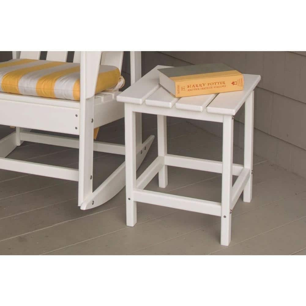 Mahogany 18" Outdoor Side Table with Recycled Lumber