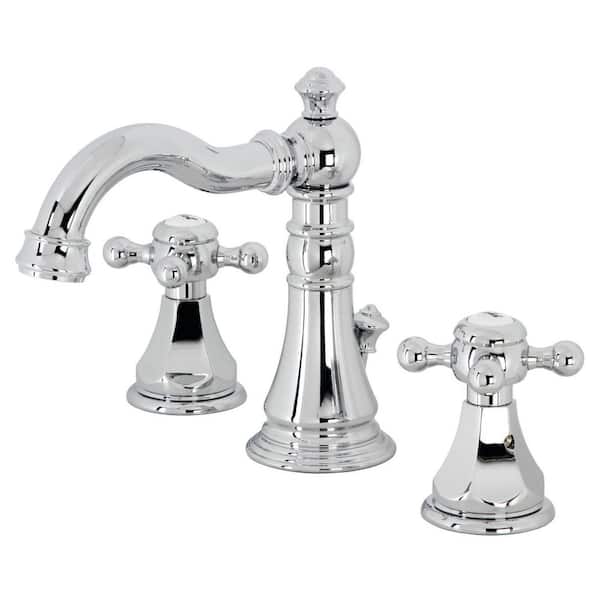 Kingston Brass Metropolitan 2-Handle 8 in. Widespread Bathroom Faucets with Pop-Up Drain in Polished Chrome