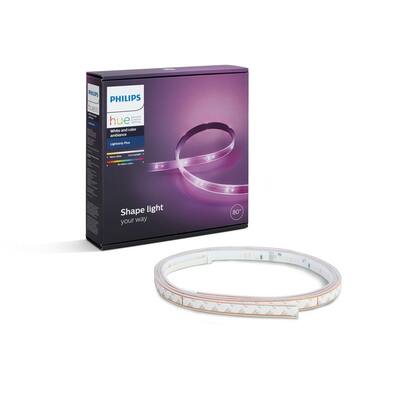 White and Color Ambiance Dimmable LED Light Strip Plus Smart Light Base Kit (80”)