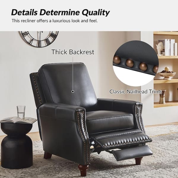 JAYDEN CREATION Theresa Black Mid-century Leather Standard (No