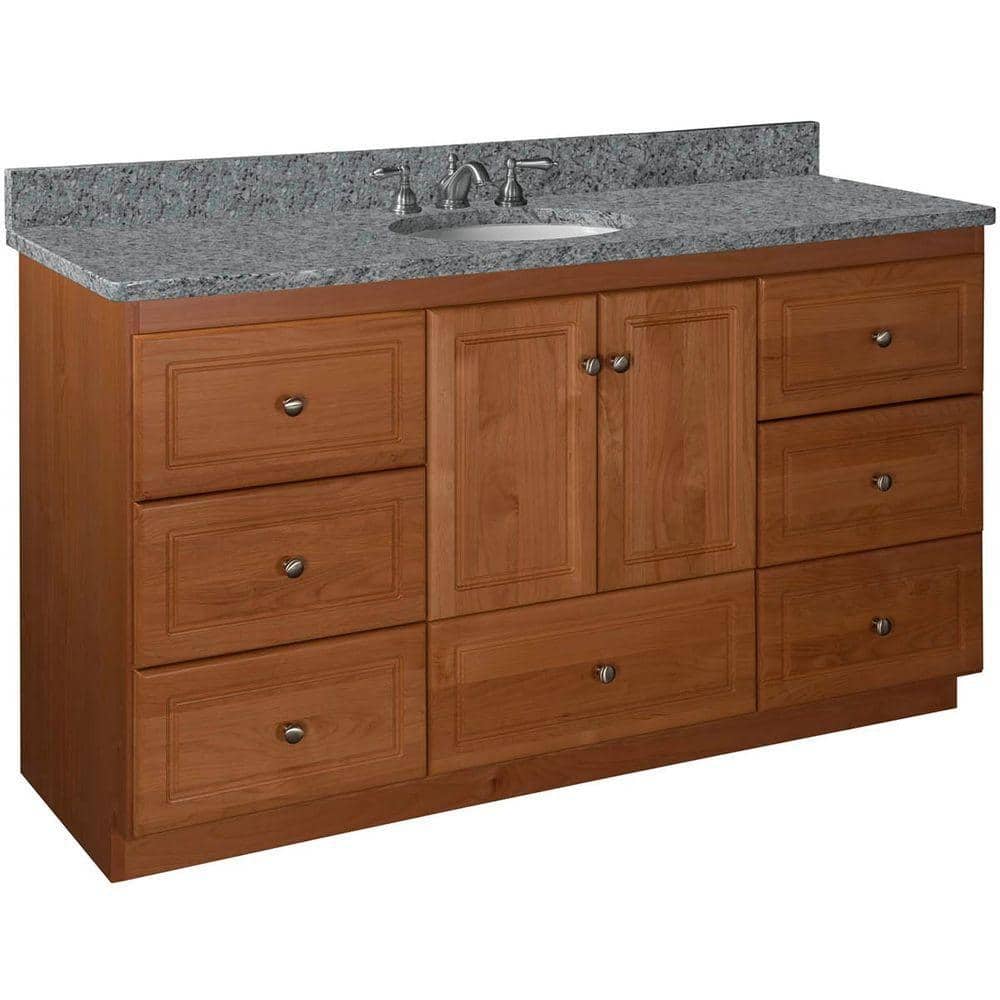 Ultraline 60 in. W x 21 in. D x 34.5 in. H Bath Vanity Cabinet without Top 