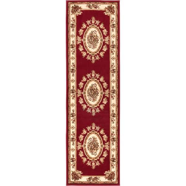 Red Trail Rug Well Woven Timeless Le Petit Palais Red 2 ft. 7 in. x 12 ft ...
