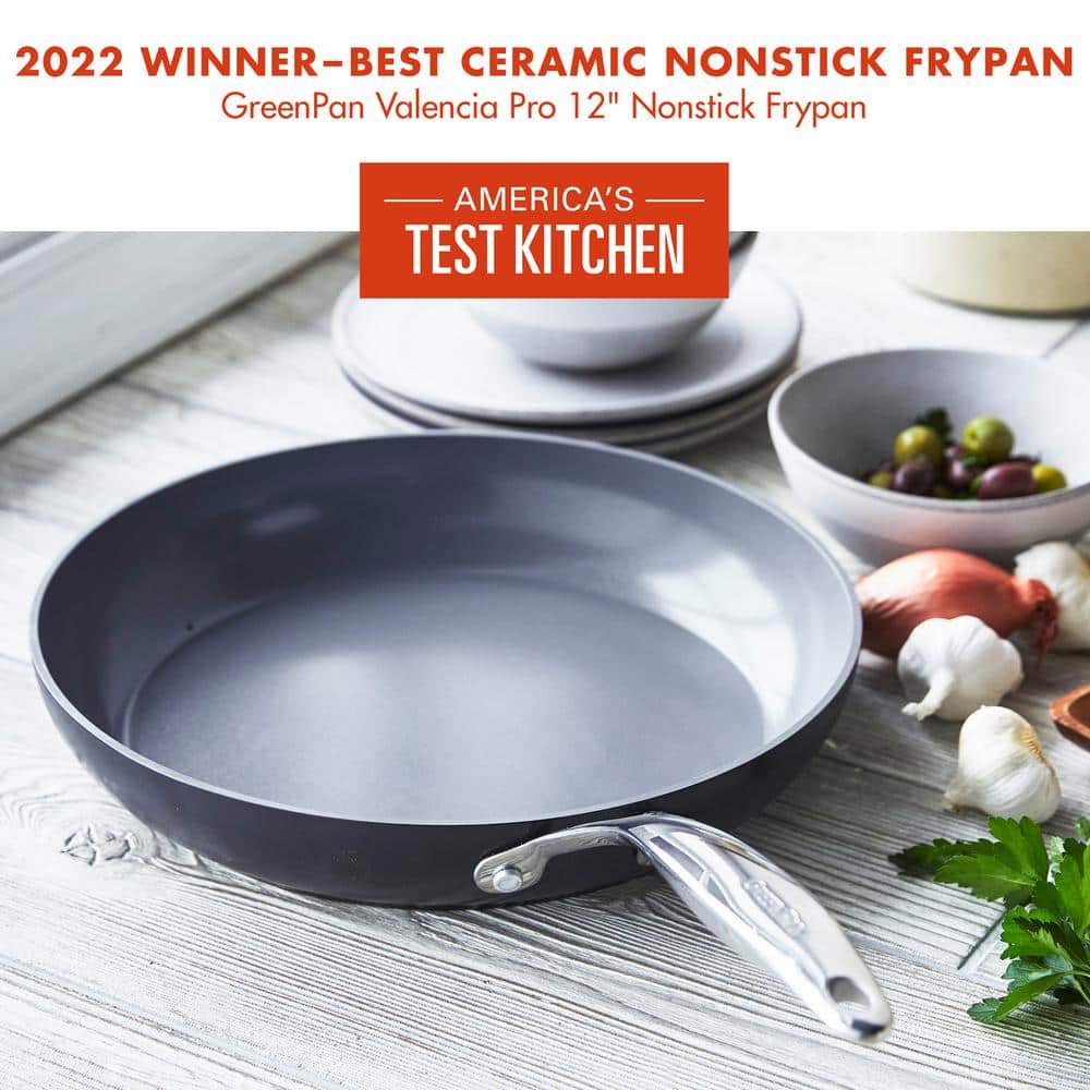 Valencia Pro Gray 12" Aluminum Ceramic Nonstick Fry Pan