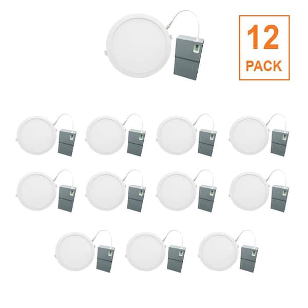 12-pack Altair 8 in. Canless Downlight Integrated LED Recessed Light Trim 1600 Lumens 19-Watt Adjustable CCT 120 Volt