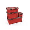 Husky 20-Gal. Professional Duty Waterproof Storage Container with Hinged  Lid in Red 246842 - The Home Depot