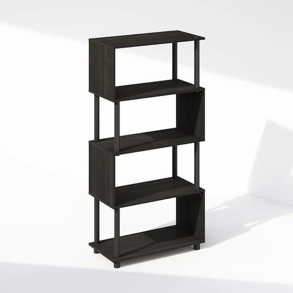 Furinno Reed 48 in. Tall Espresso Wood 5-Shelf Bookcase