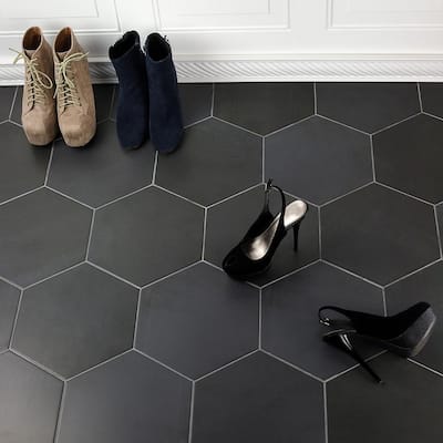 Hexagon Gray Tile Flooring The, Octagon Shaped Floor Tiles