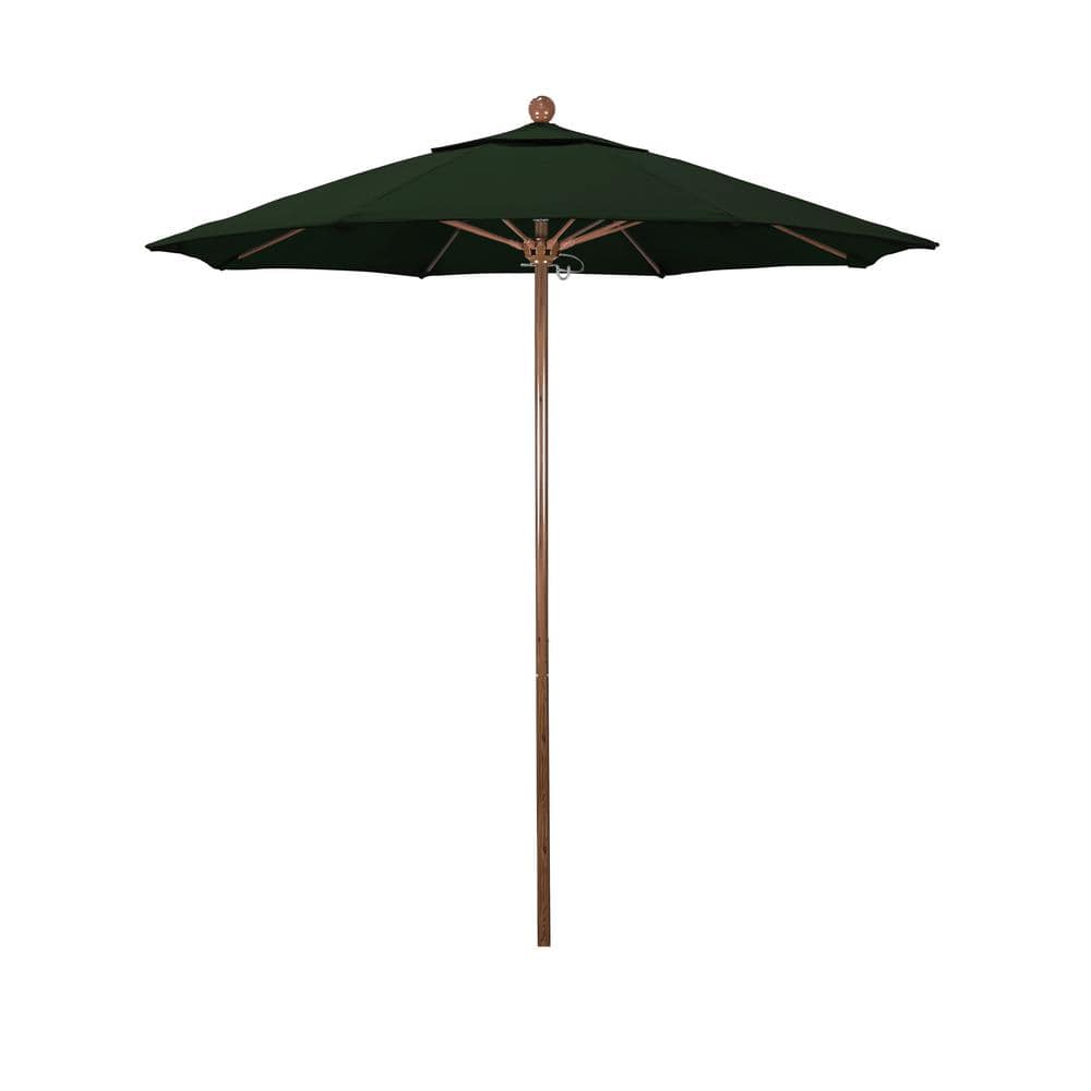 7.5 ft. Woodgrain Aluminum Commercial Market Patio Umbrella Fiberglass Ribs and Push Lift in Hunter Green Pacifica price history on PriceWatchPro