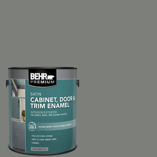 BEHR PREMIUM 1 gal. #MQ6-20 Coastal Storm Satin Enamel Interior/Exterior Cabinet, Door & Trim Paint