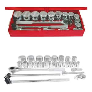 3/4 In. Drive 12-Point Metric Hand Socket & Accessories Set (28-Piece)