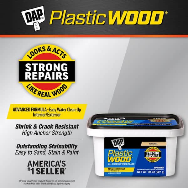 Plastic Wood 32 oz. Natural Latex Carpenter's Wood Filler (4-Pack)
