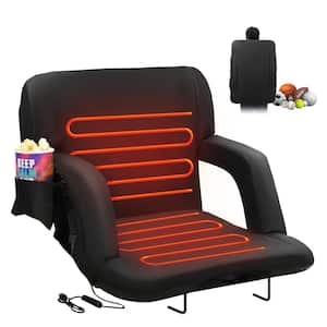 Double Heated Stadium Seat 3 Level Heating Wide Bleacher Seat Folding Portable Padded Reclining Chair