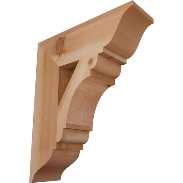Ekena Millwork 5.5 in. x 24 in. x 20 in. Western Red Cedar Olympic Traditional Smooth Bracket