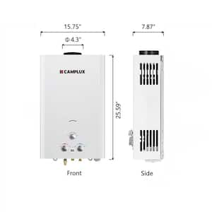 4.22 GPM 110,000 BTU Outdoor Portable Propane Tankless Water Heater with LED Display