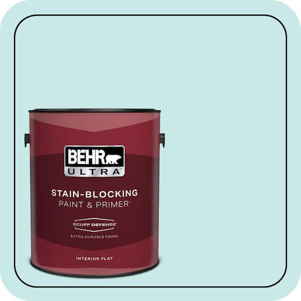BEHR ULTRA 1 gal. #M460-1 Tahitian Sky Extra Durable Flat Interior Paint & Primer
