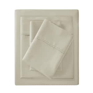1500-Thread Count Ivory Queen Cotton Blend 4-Piece Sheet Set