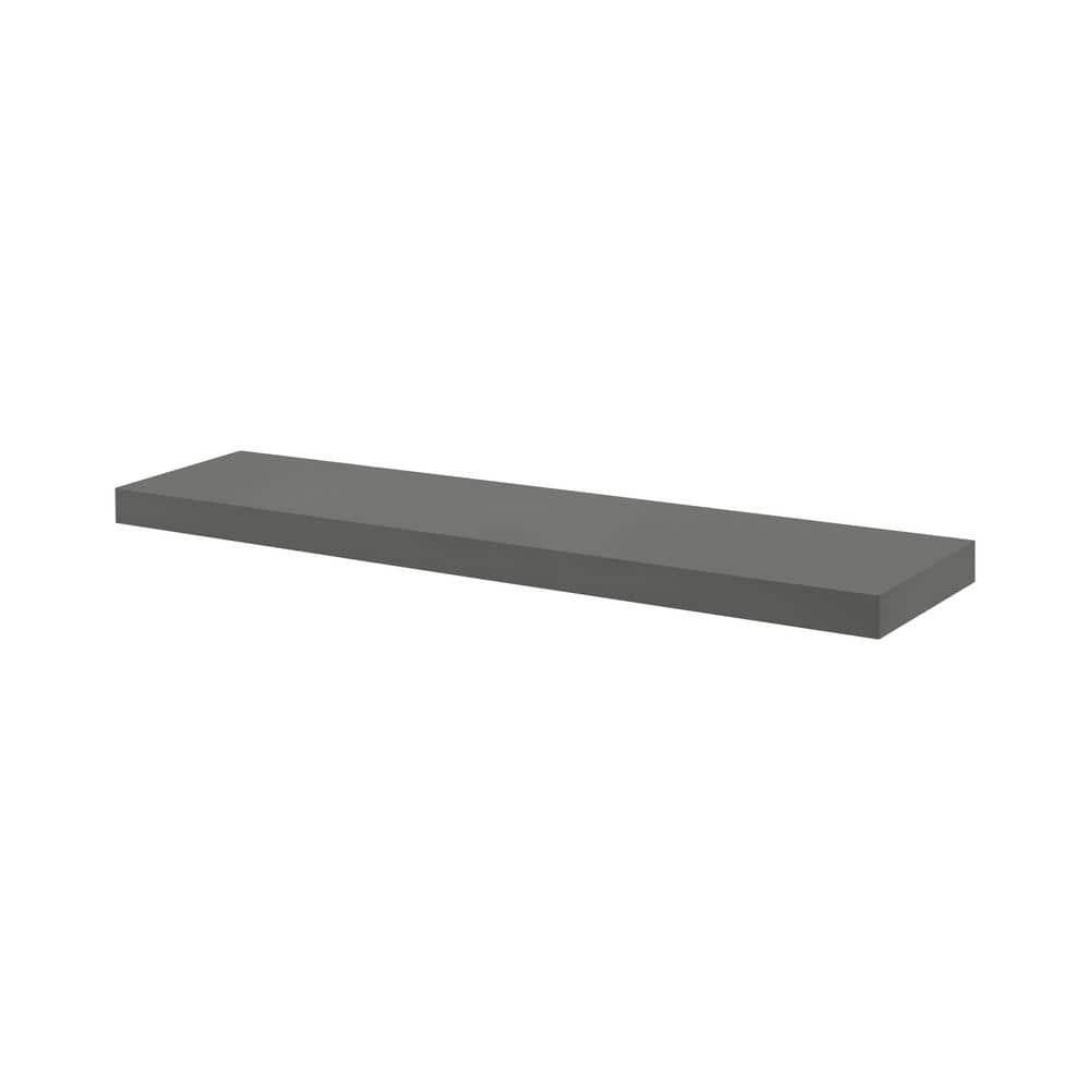 BIG BOY 45.3 in. x 9.8 in. x 2 in. Grey MDF Floating Decorative Wall ...